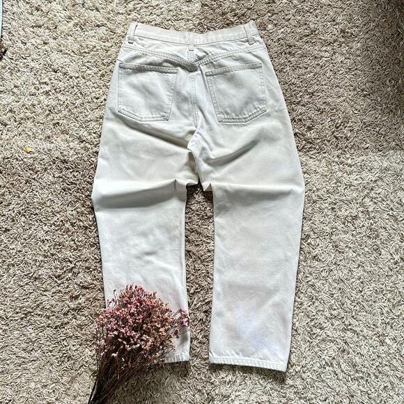 Uniqlo U Christophe Lemaire White Denim Jeans Japanese Women’s 26x32 - Picture 1 of 13